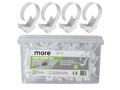 Držák popruhů pro vodiče, kabely a elektrické trubky 200 kusů Držáky UP-22