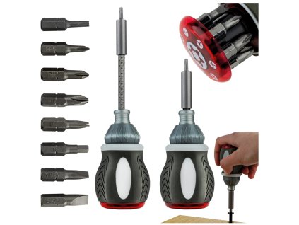 8v1 multifunkční ráčnový šroubovák