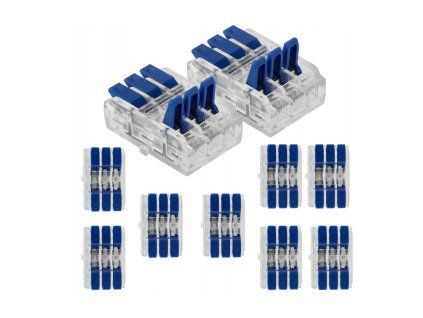Sada 10 ks 3pinových 4mm elektrických rychlokonektorů.
