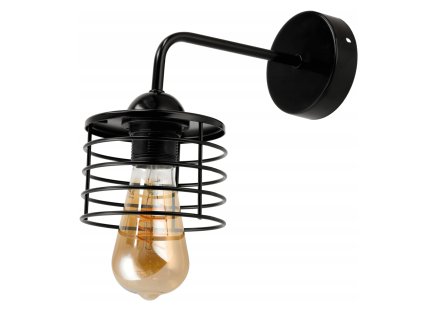 Nástěnná LED lampa LOFT edison černá 1xe27