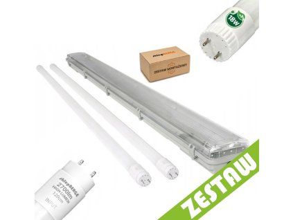 Hermetické svítidlo 120 cm + 2x trubice premium - studená bílá