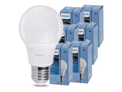Sada 6 LED žárovek E27 8W 806lm 3000k A60 - teplá bílá