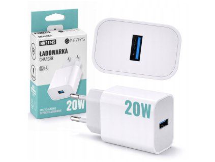 33064 nabijacka cube fast usb a biela sietova 20w pre telefon