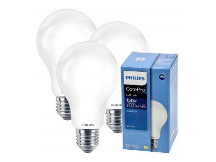 3x LED žárovka PHILIPS E27 17,5W 2452lm 6500k eyecomfort corepro