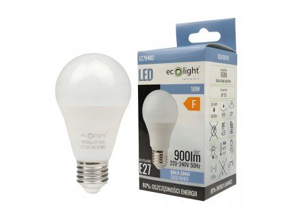 LED žárovka ecolight - E27 - 10W - 800lm - studená bílá