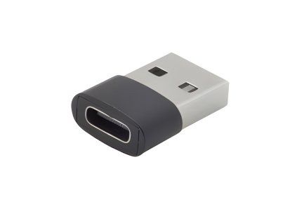 Adaptér USB-A na USB-C, černý mini, pro nabíječku notebooku s adaptérem