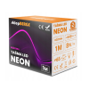 LED pásek NEON - 230V - 1m - 8W/m - IP68 - vodotěsný - růžová