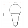 LED žárovka - MILIO - E27 - A60 - 12W - 1000Lm - studená bílá