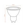 LED žárovka - GU10 - 1,5W - 125Lm - teplá bílá