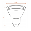 LED žárovka - GU10 - 5W - 460Lm - studená bílá