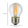 LED žárovka  - E27 - G45 - 4W - 340Lm - filament - teplá bílá