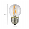 4902 led zarovka e27 g45 6w 510lm filament tepla bila