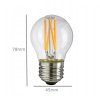 25077 25077 led zarovka e27 g45 6w 510lm filament tepla bila