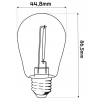 LED žárovka filament - E27 - 2W