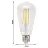 LED žárovka E27 ST64 12W neutrální bílá