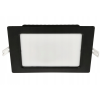Čtvercový LED panel zapuštěný - černý - 12W - PC - neutrální bílá