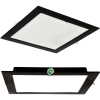 Čtvercový LED panel zapuštěný černý - 24W - PC - neutrální bílá
