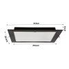 Čtvercový LED panel zapuštěný černý - 24W - PC - neutrální bílá