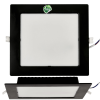 Čtvercový LED pabel zapuštěný - černý - 18W - PC - neutrální bílá