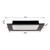 Čtvercový LED pabel zapuštěný - černý - 18W - PC - neutrální bílá