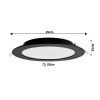 Kulatý LED panel zapuštěný - černý - 18W - PC - neutrální bílá