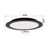 Kulatý LED panel zapuštěný - černý - 24W - PC - neutrální bílá