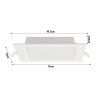 Čtvercový LED panel zapuštěný - bílý - 12W - PC - neutrální bílá