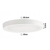 Kulatý LED panel přisazený bílý - 24W - PC - neutrální bílá