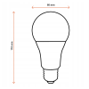 LED žárovka - E27 - 10W - 800Lm - teplá bílá