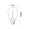 LED žárovka E27 s plamenem a ohnivým efektem pro girlandy