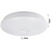 Stropní LED panel, přisazený, 2x E27, kulatý, s CLIO senzorem pohybu a soumraku