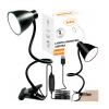 Andora LED stolní lampa s klipem 1xE27 černá