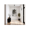 LED stropní svítidlo E27 dřevěná koule černá
