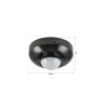 LED PIR pohybový senzor 360° nastavitelný - černý