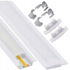 LED hliníkový profil zapuštěný 1m bílý - sada