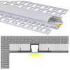 LED hliníkový profil zapuštěný 1m - sada