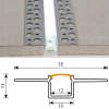 48823 48823 led hlinikovy profil zapusteny 1m sada