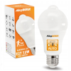 LED žárovka E27 - 12W - NW - s pohybovým a soumrakovým senzorem