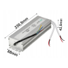LED hermetický zdroj - 12V - 200W - 16,67A - IP67