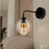 Skleněná LED nástěnná lampa 1xE27 - jantarová barva