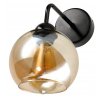 Skleněná LED nástěnná lampa 1xE27 - jantarová barva