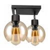 Skleněná LED stropní lampa 2xE27 - jantarová barva