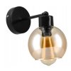 Skleněná LED nástěnná lampa 1xE27 - jantarová barva