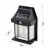 LED solární nástěnná lampa s pohybovým senzorem