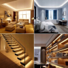 LED profil hliníkový povrchový 2M - černý SET