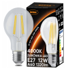 LED žárovka s vláknem E27 - 12W - neutrální bílá