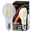 52651 led zarovka s vlaknem e27 6w neutralni bila