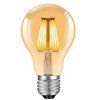 52663 2 led zarovka e27 s vlaknem amber 12w tepla bila