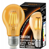 24717 52663 led zarovka e27 s vlaknem amber 12w tepla bila