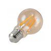 52669 2 led zarovka e27 s vlaknem amber 6w tepla bila